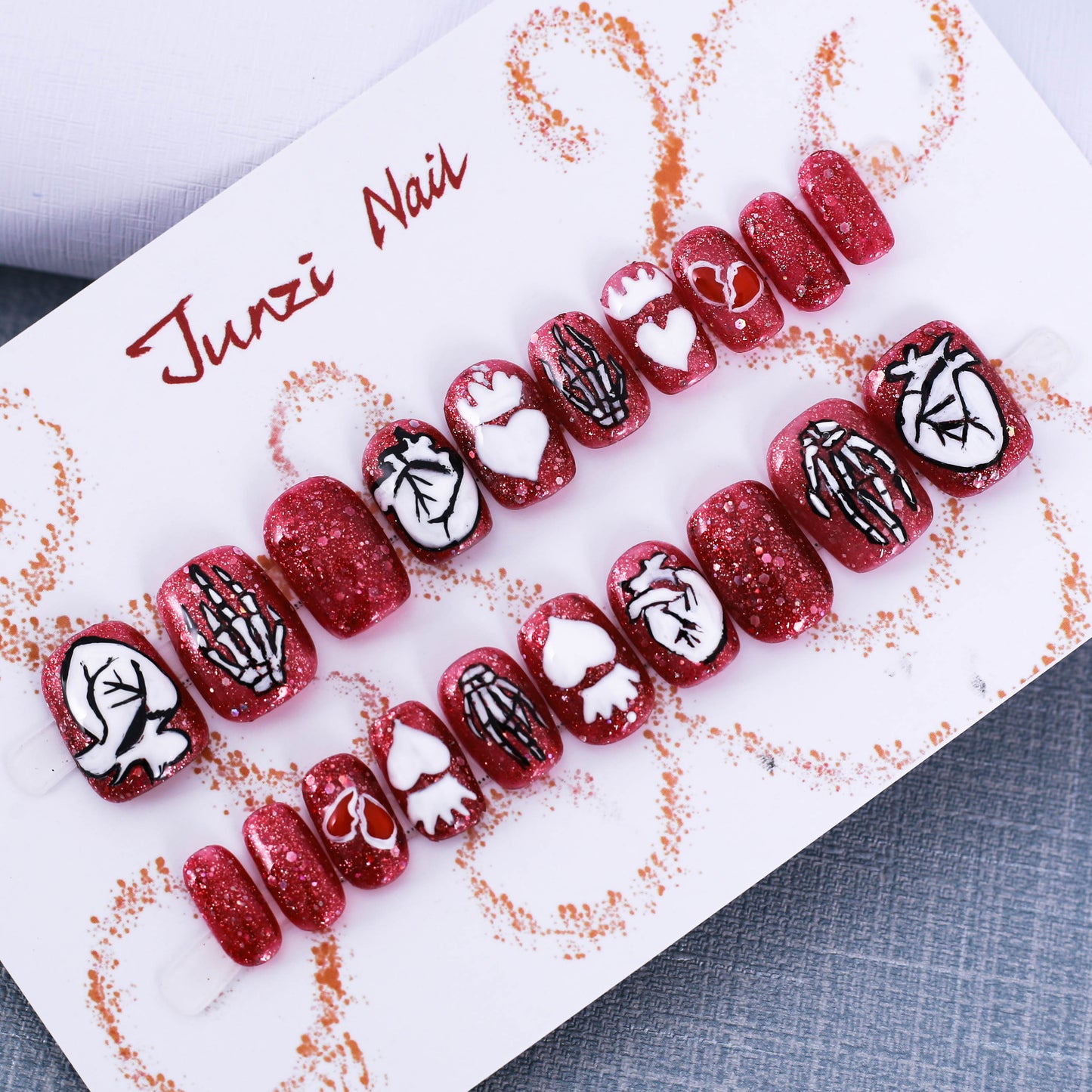 Gothic Heartbeat Press On Nail