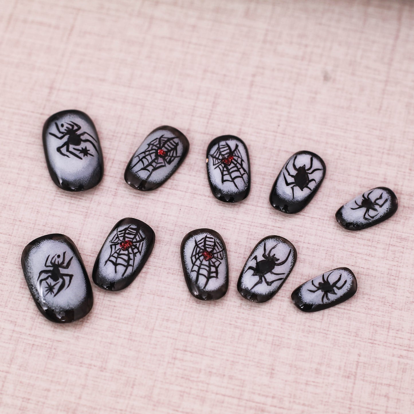 Shadowed Webs Press On Nail