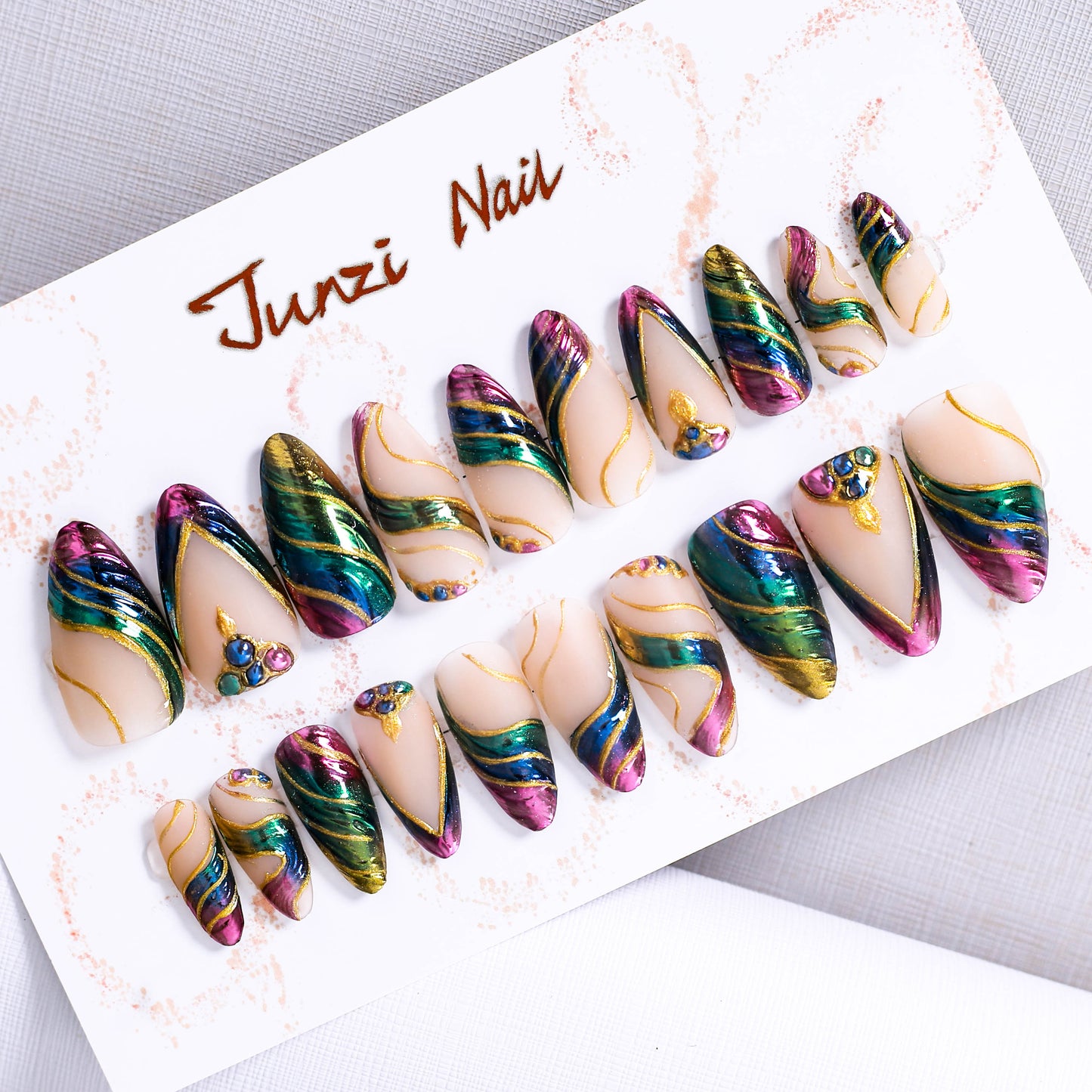 Opulent Swirl Press On Nail