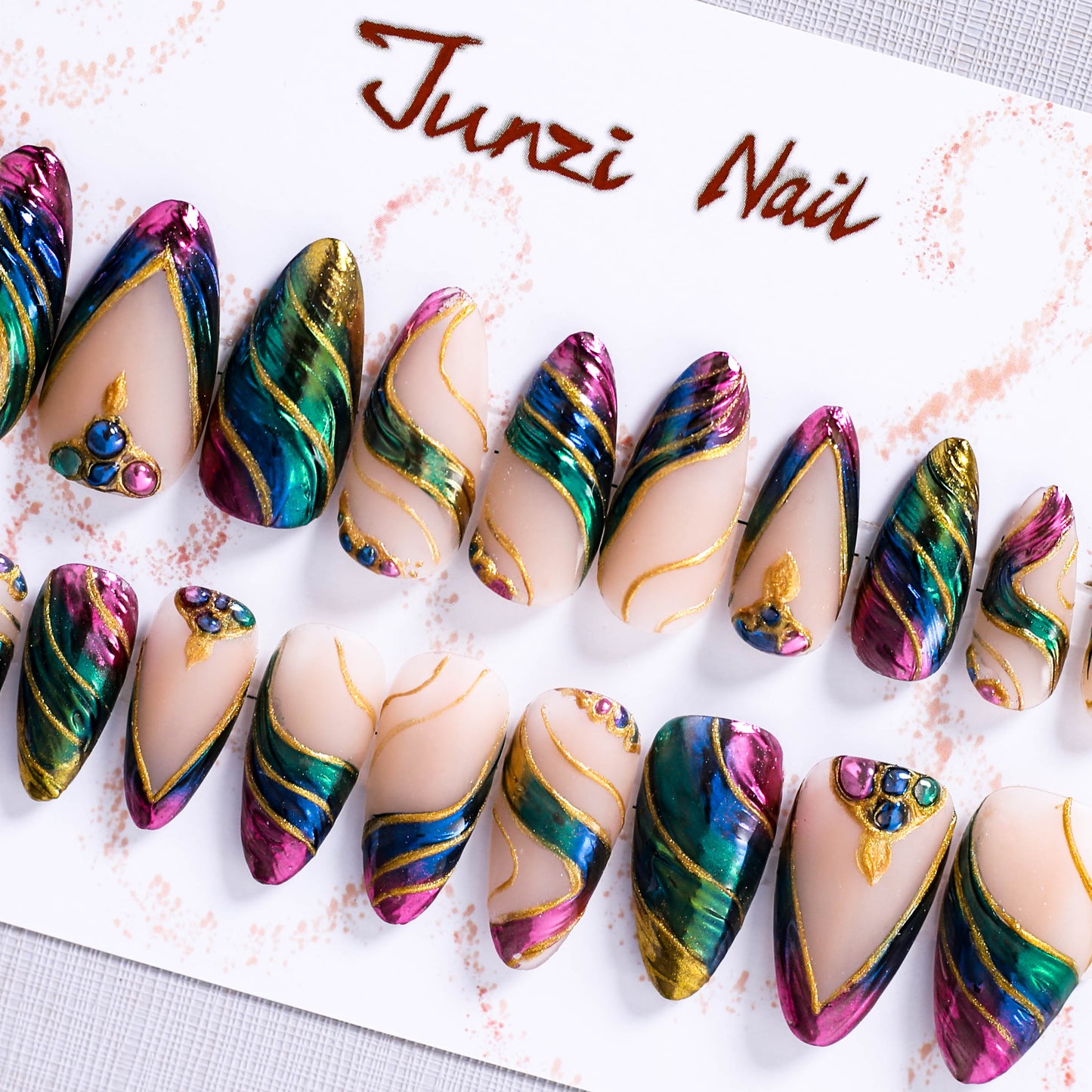 Opulent Swirl Press On Nail