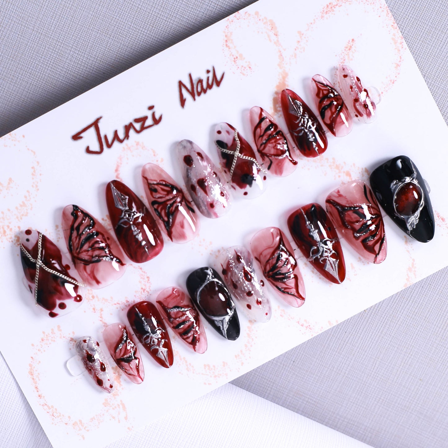 Crimson Dagger Gothic Press On Nail