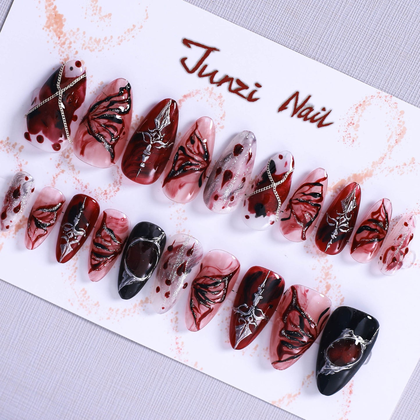 Crimson Dagger Gothic Press On Nail