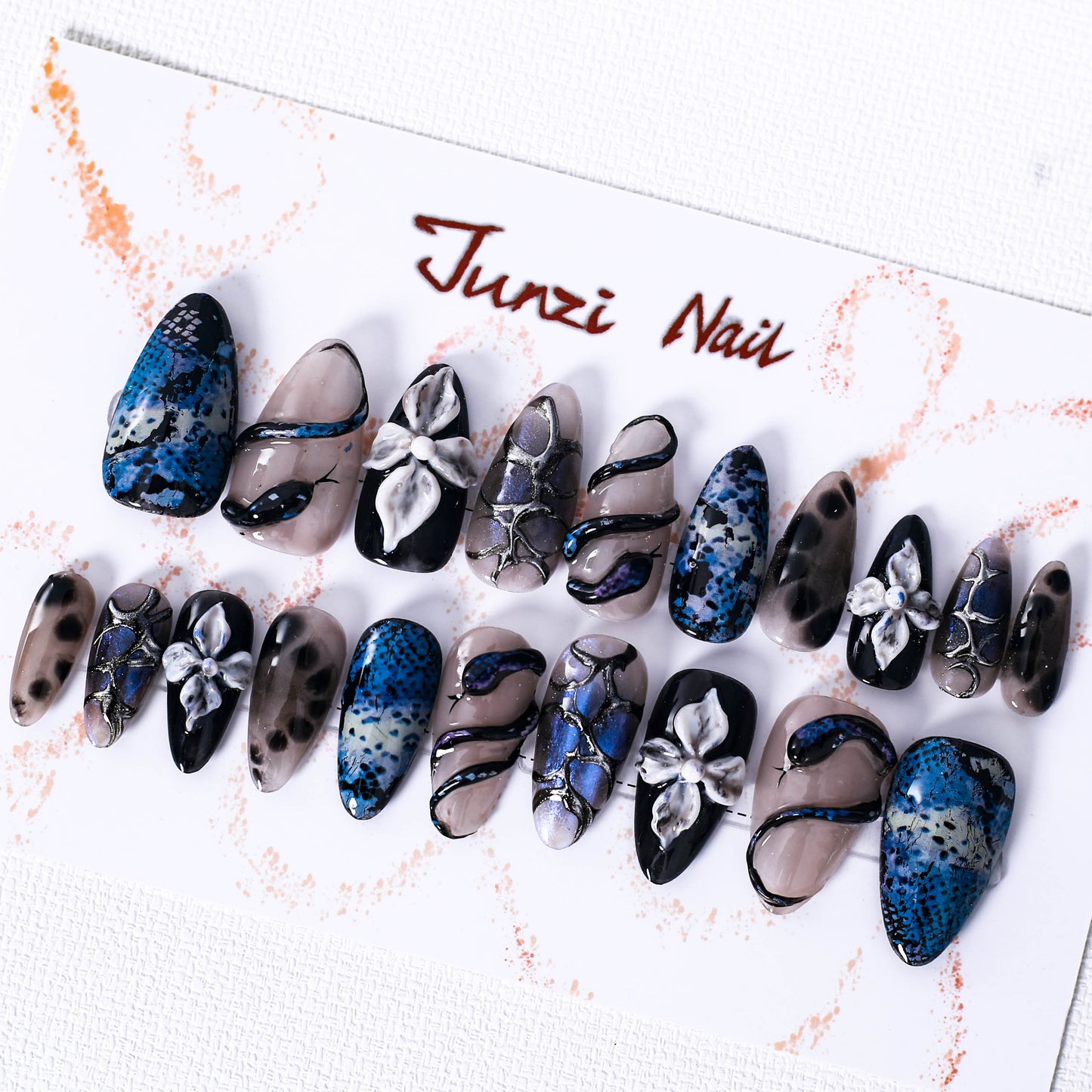 Serpentine Elegance Press On Nail