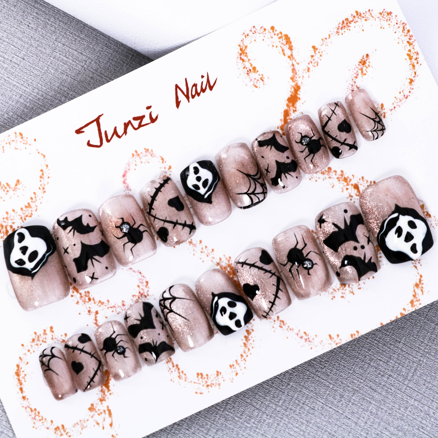 Haunting Web Glam Press On Nail