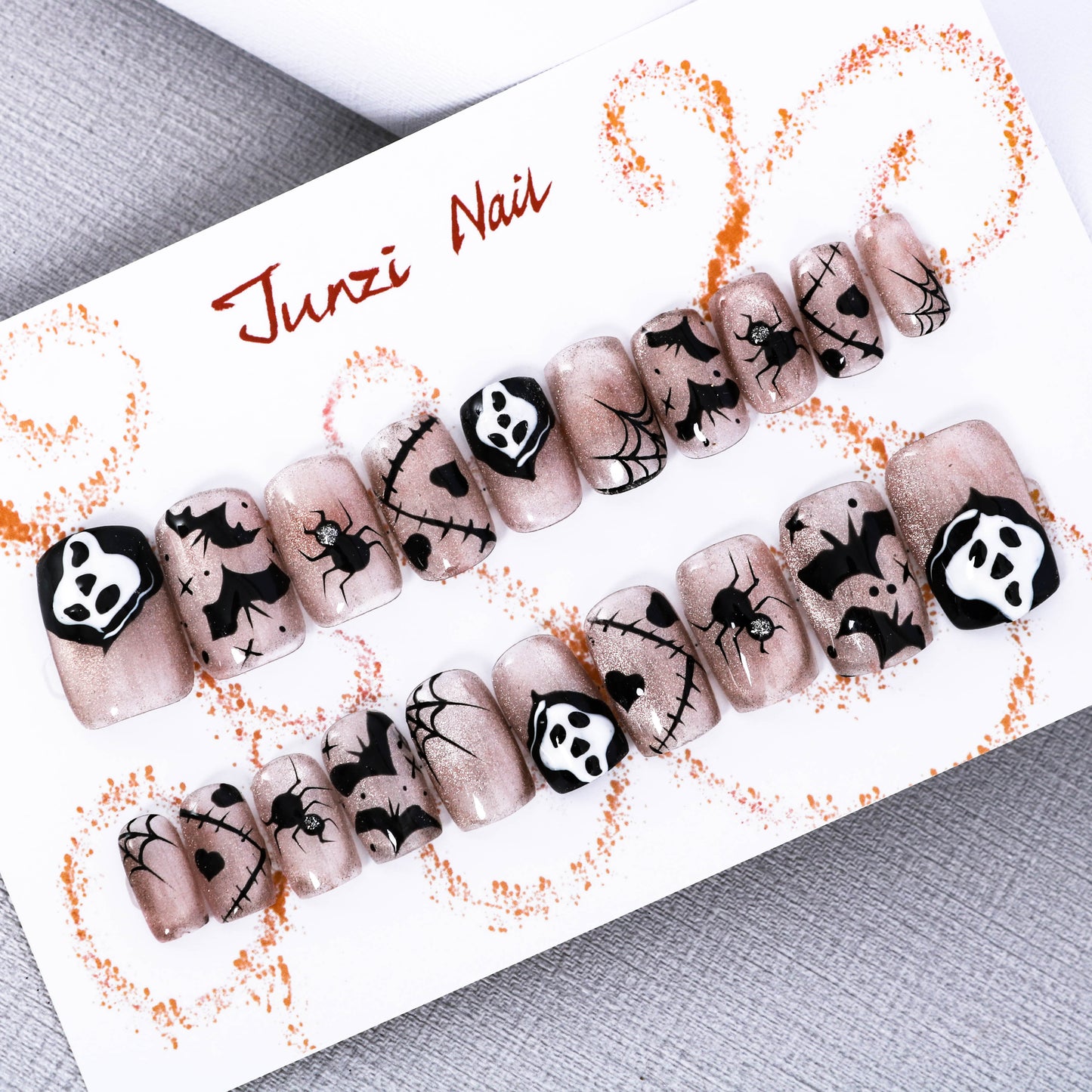 Haunting Web Glam Press On Nail