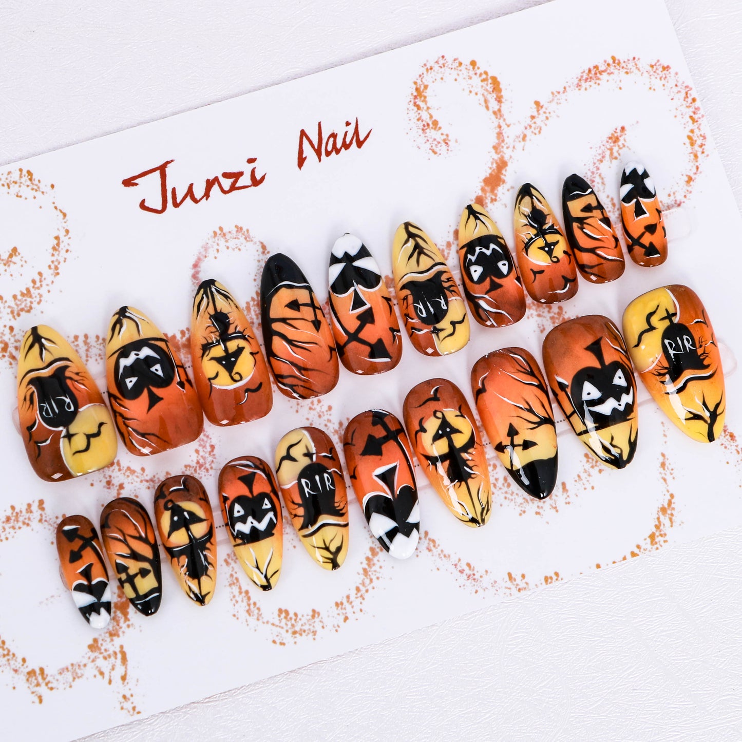 Haunted Pumpkin Patch Press On Nail