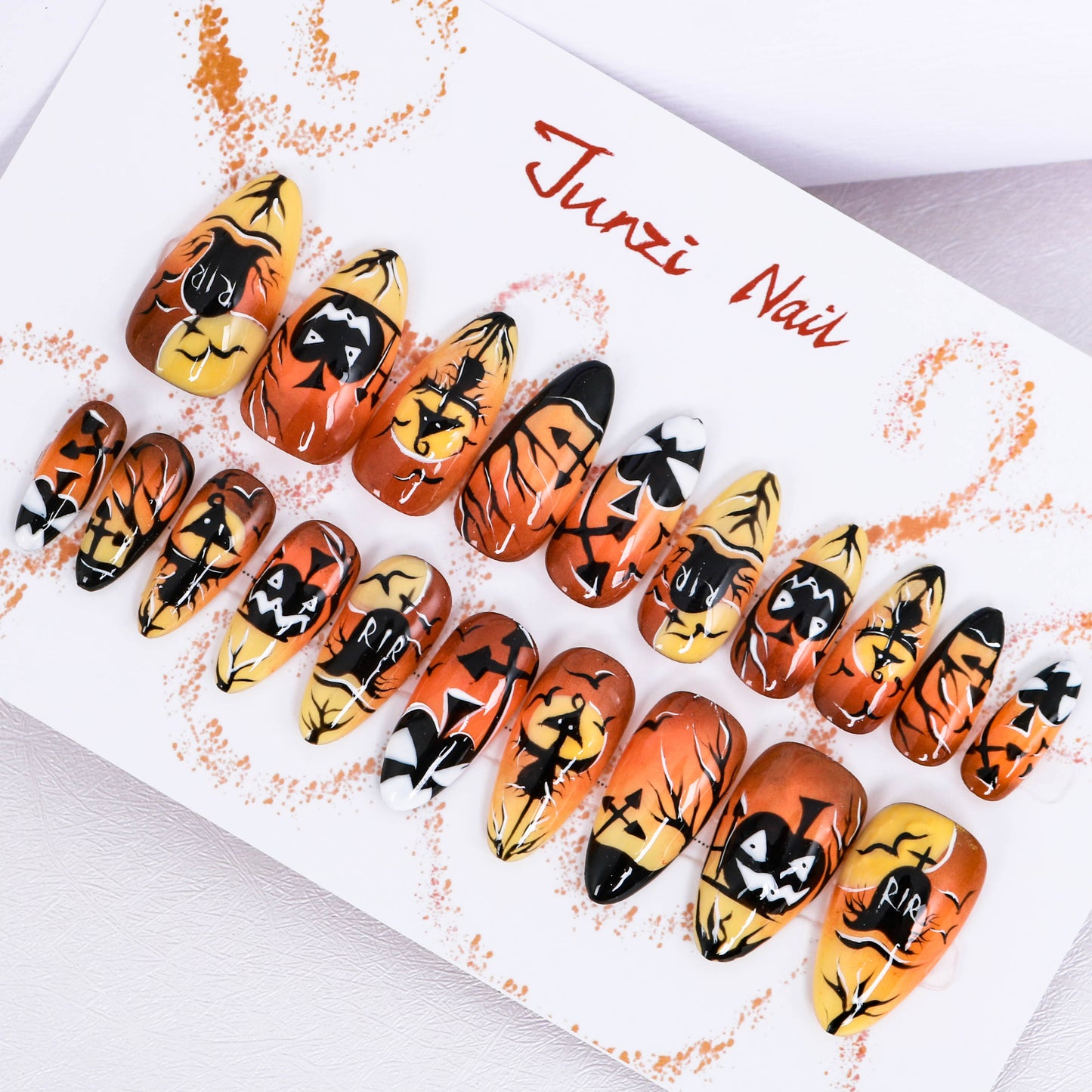 Haunted Pumpkin Patch Press On Nail