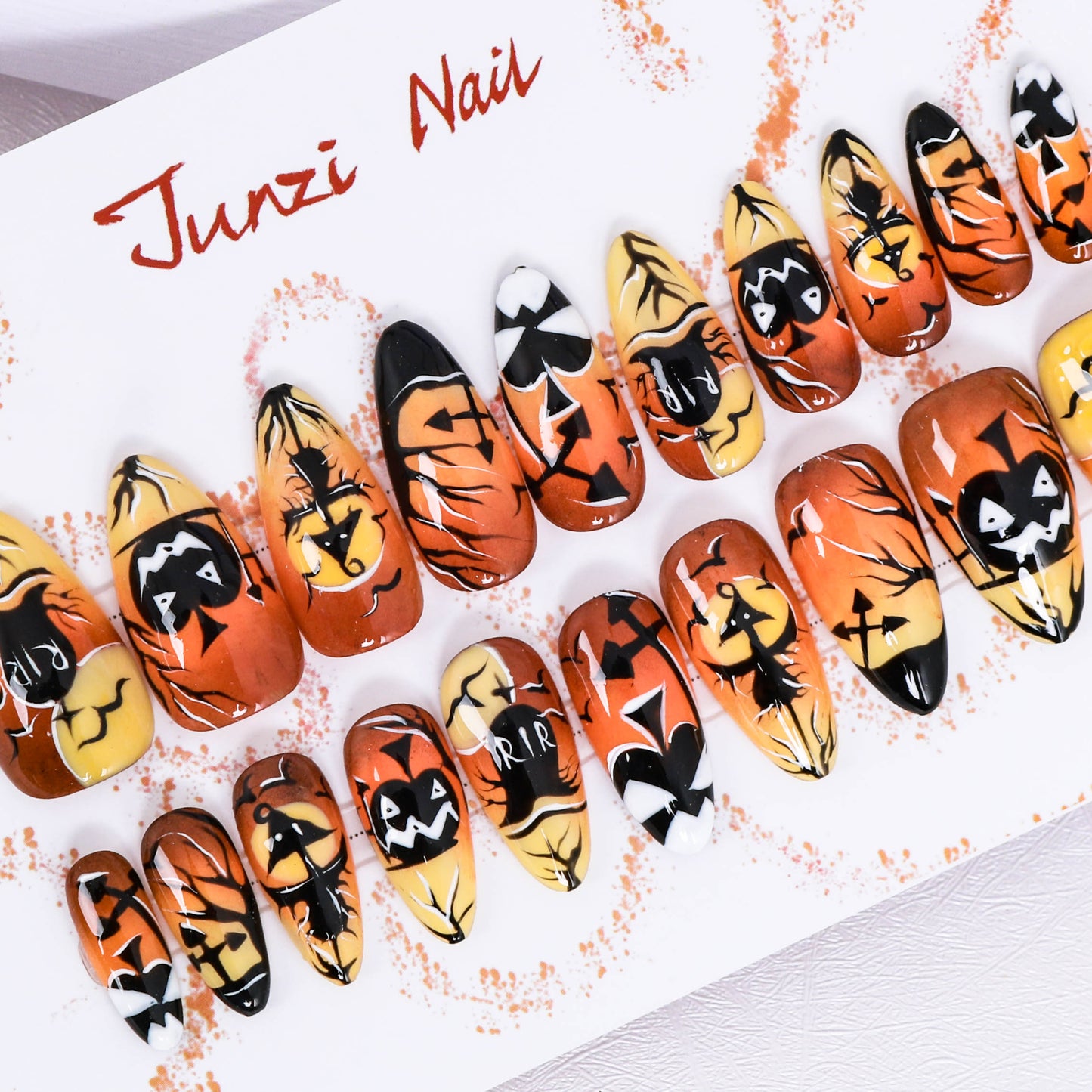 Haunted Pumpkin Patch Press On Nail