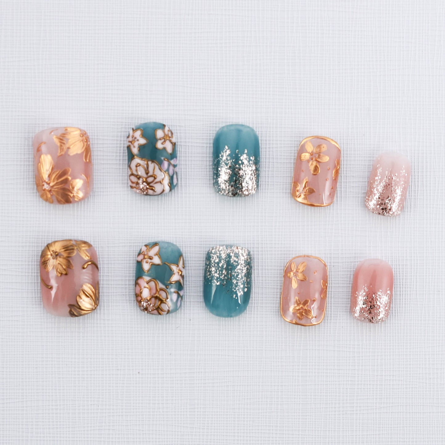 Floral Fantasy Medley Press On Nail