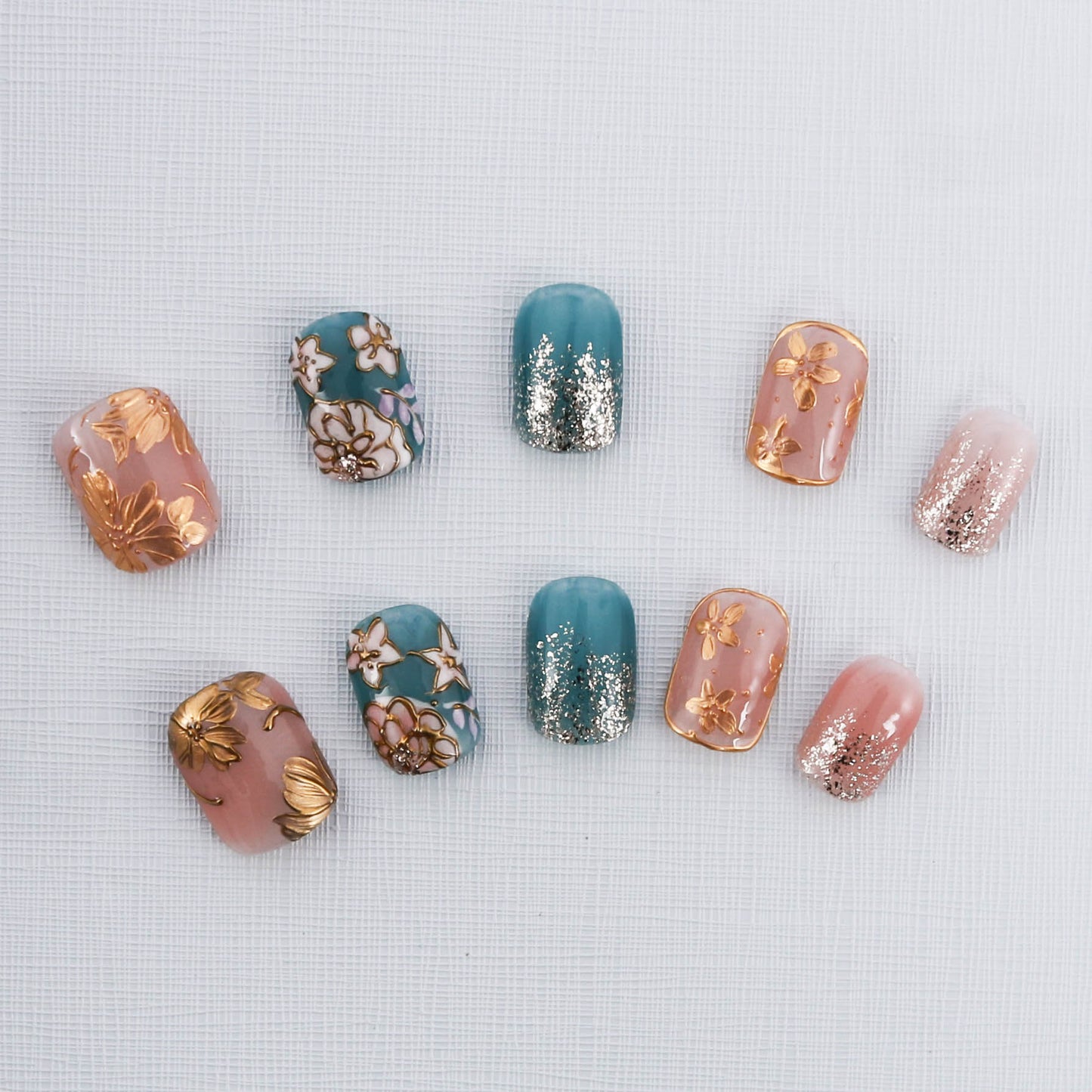 Floral Fantasy Medley Press On Nail