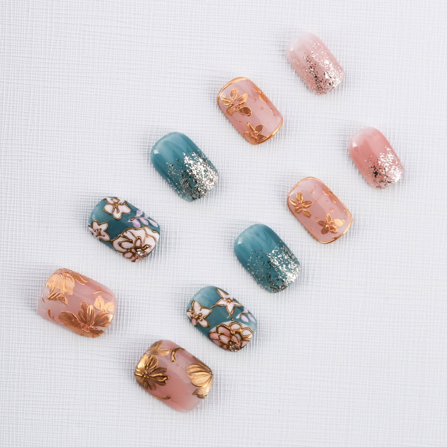 Floral Fantasy Medley Press On Nail