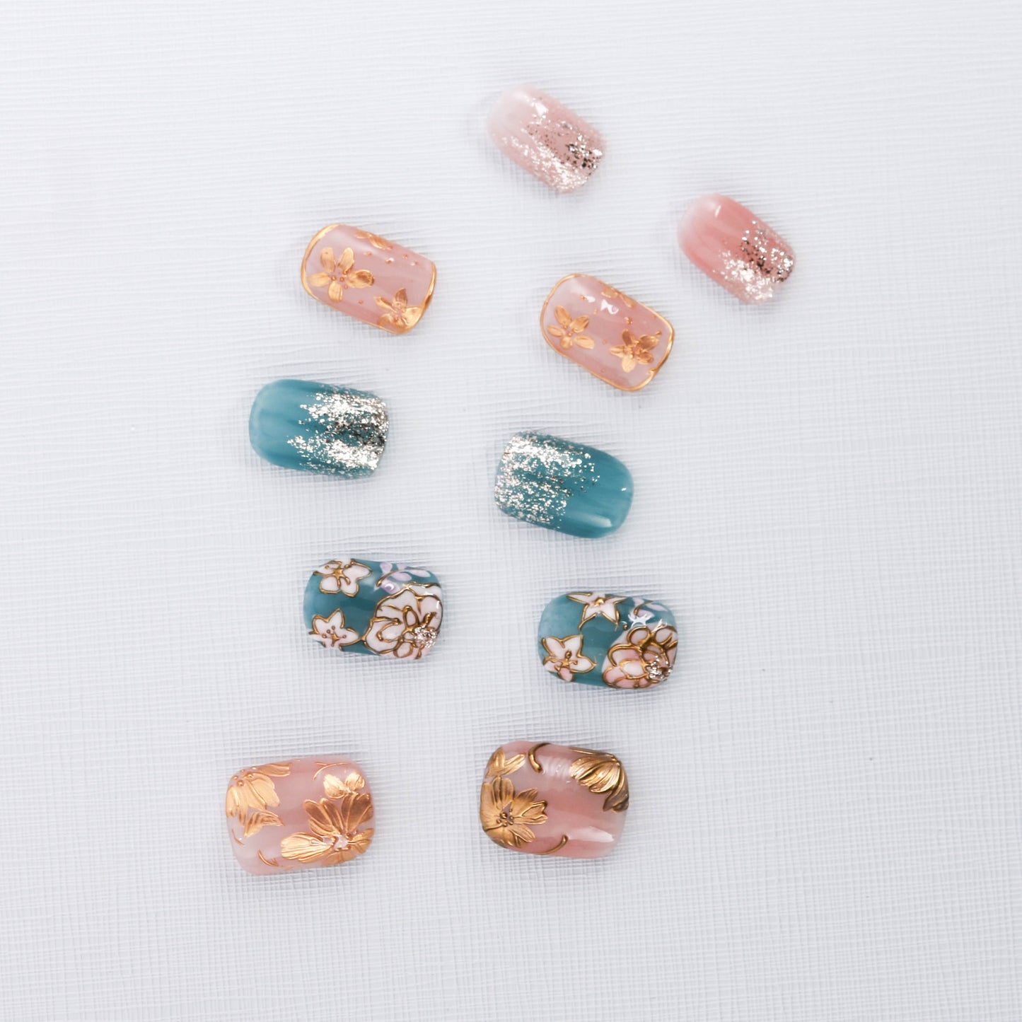 Floral Fantasy Medley Press On Nail