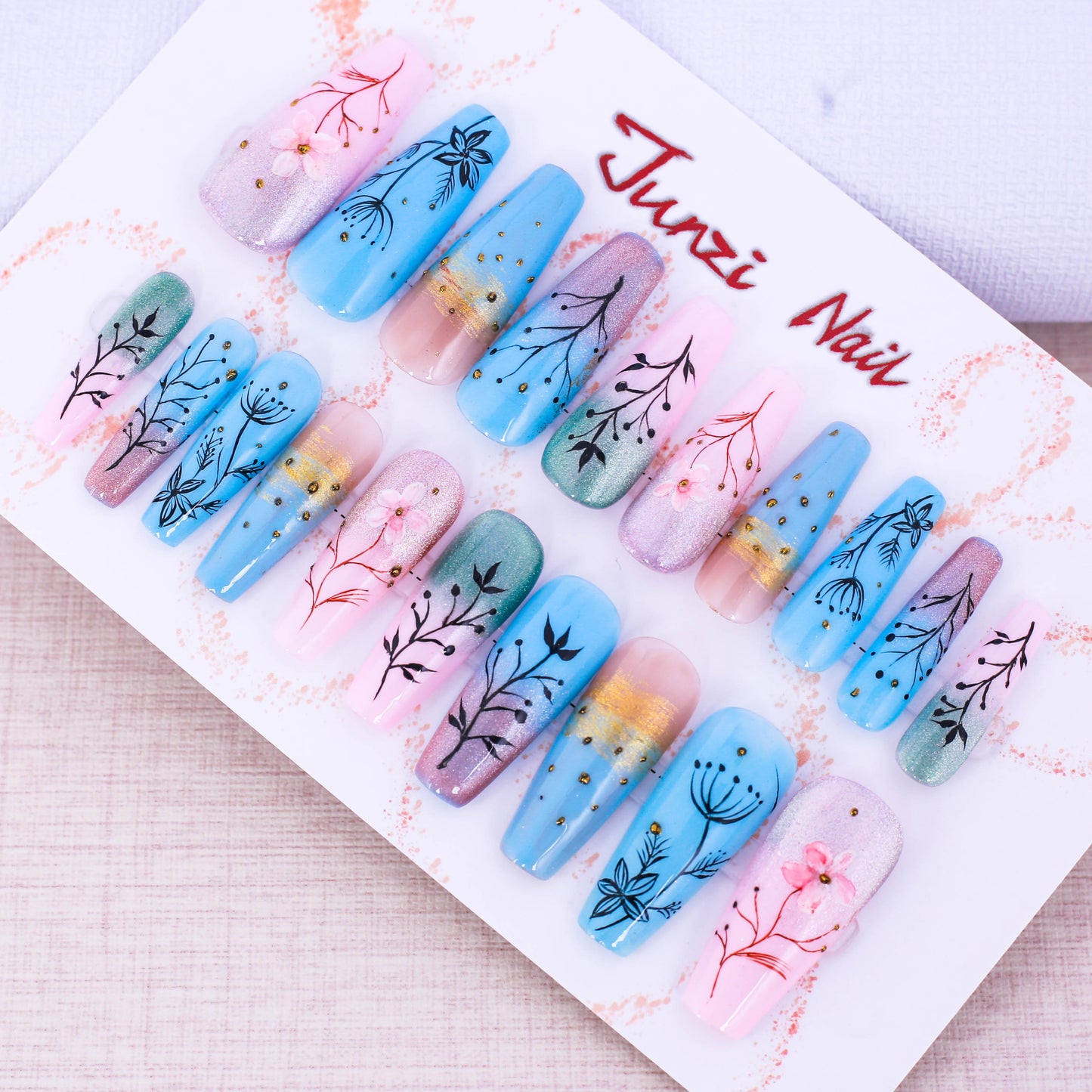 Enchanted Blossoms Press On Nail