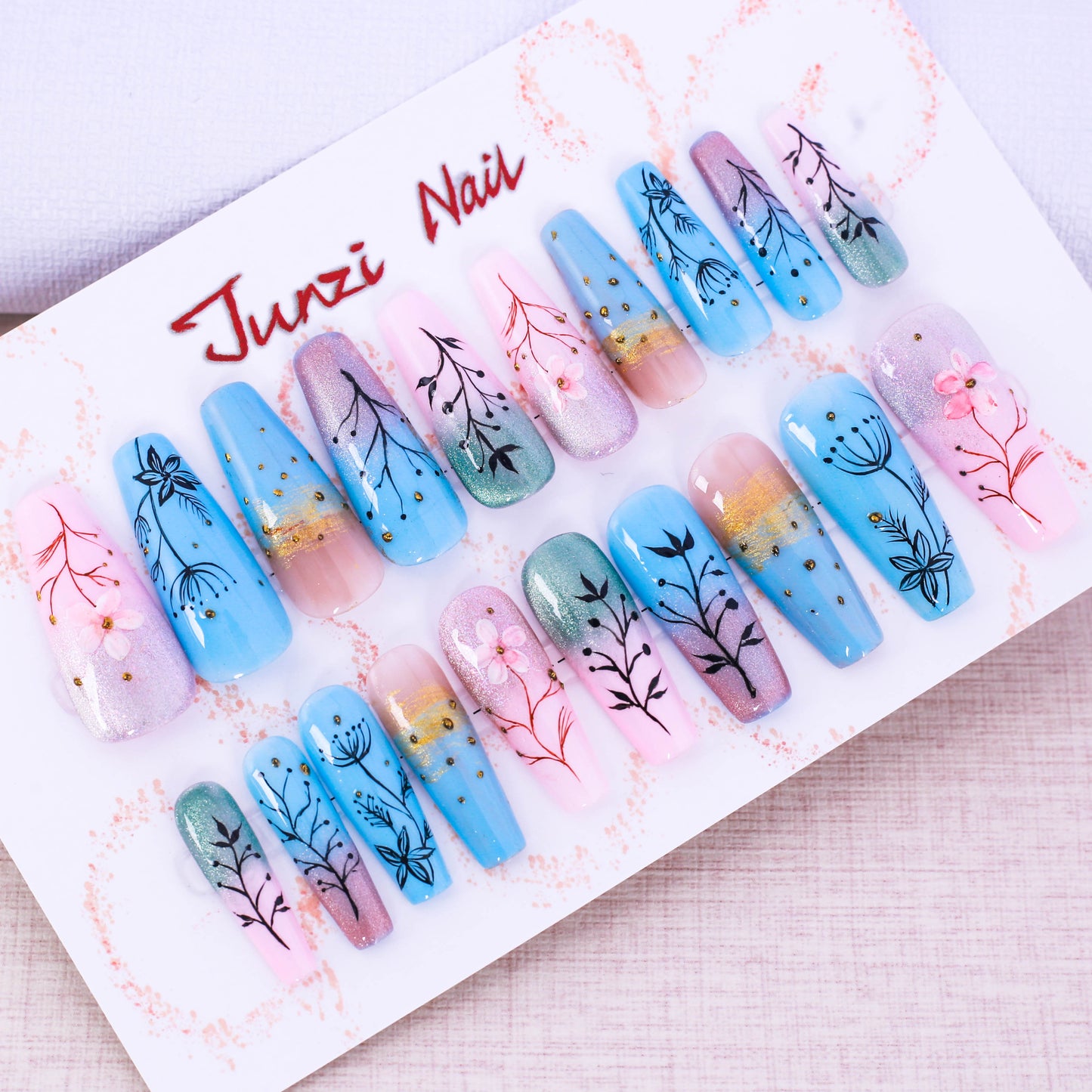 Enchanted Blossoms Press On Nail