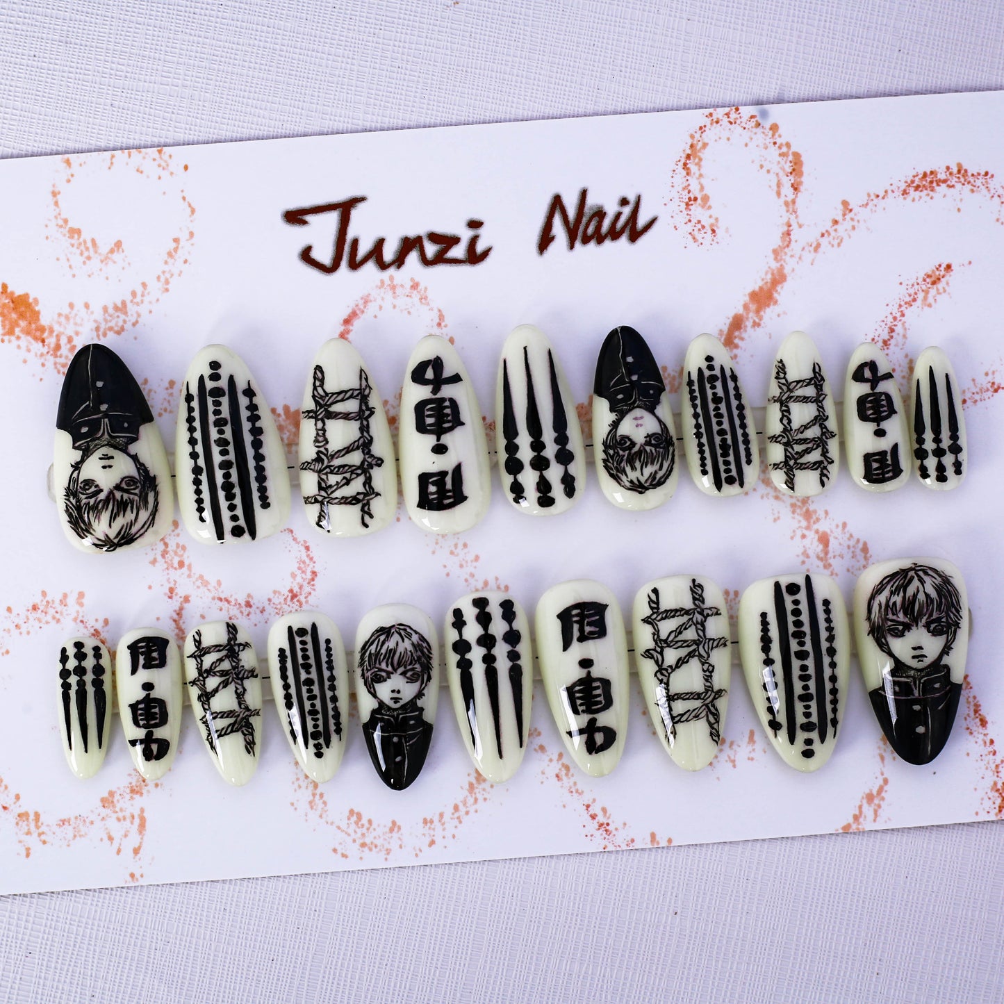 Monochrome Manga Chronicles Press On Nail