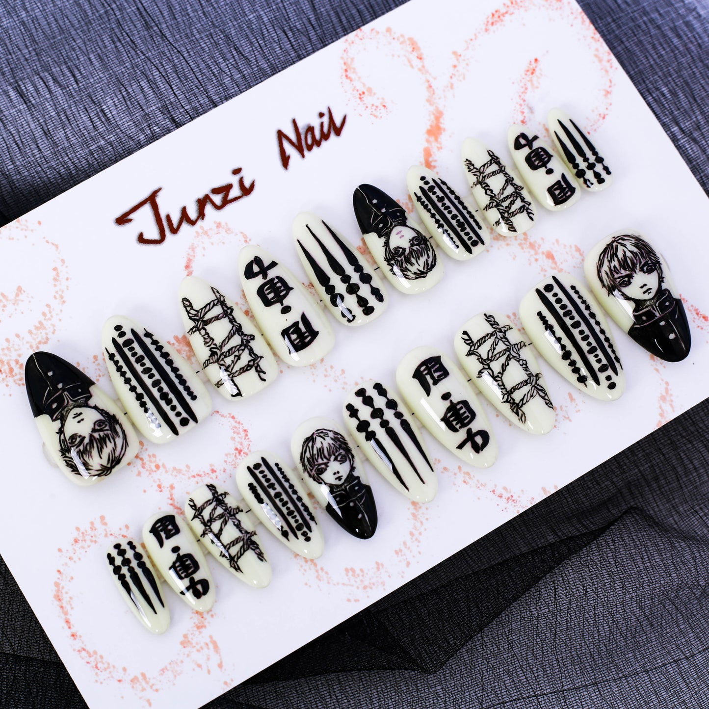 Monochrome Manga Chronicles Press On Nail