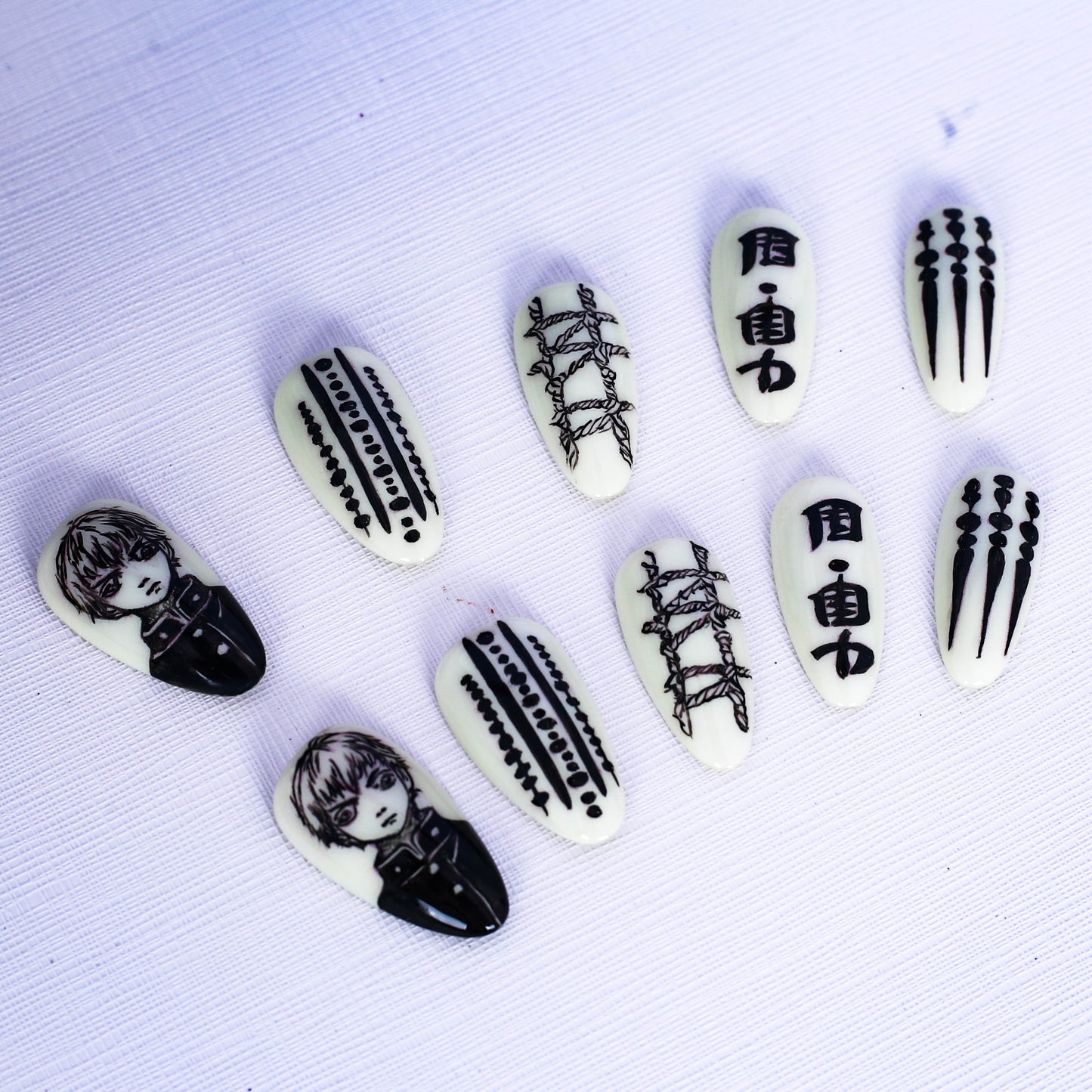 Monochrome Manga Chronicles Press On Nail