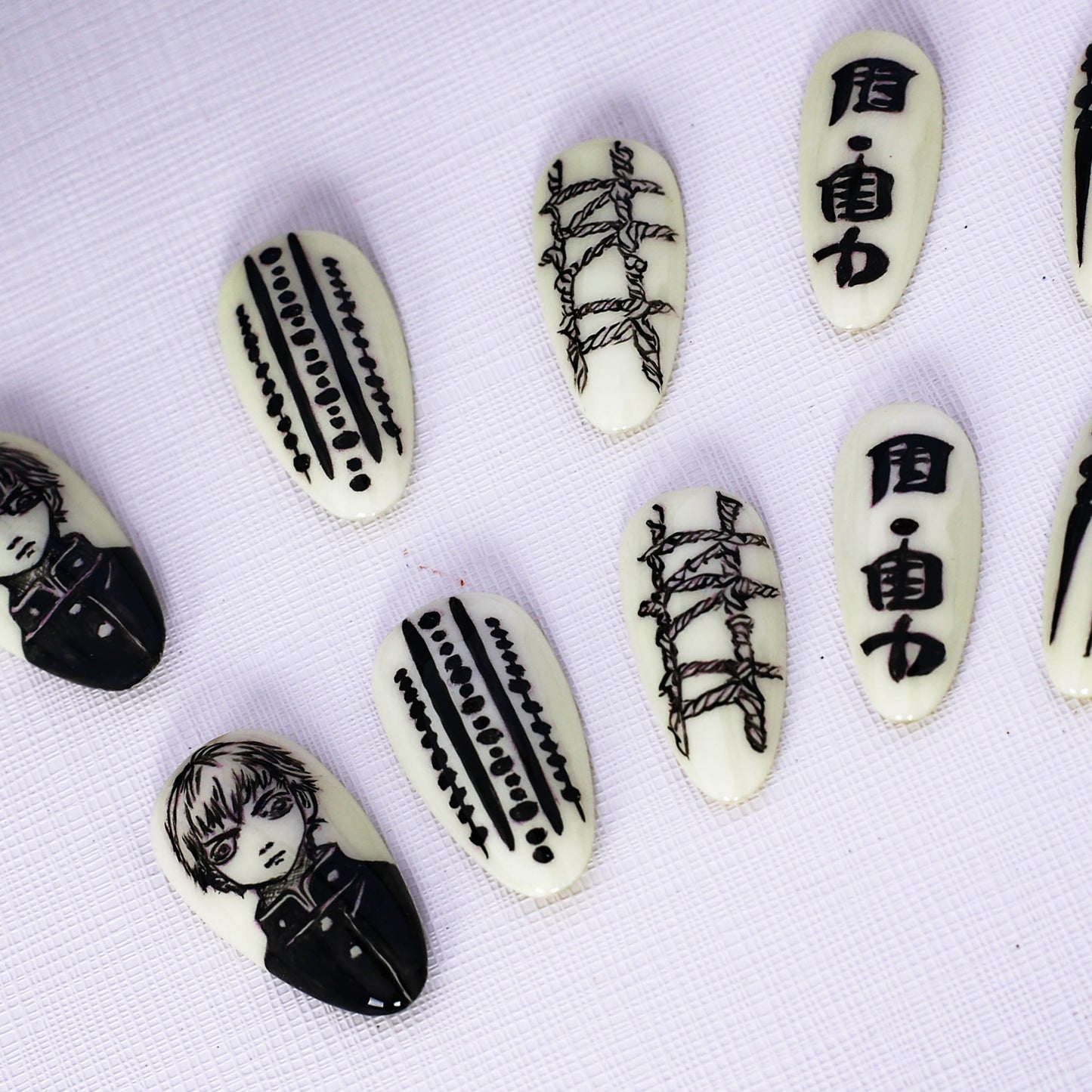 Monochrome Manga Chronicles Press On Nail