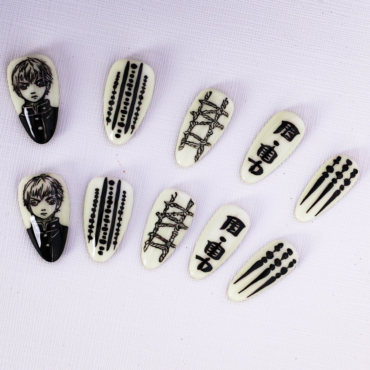 Monochrome Manga Chronicles Press On Nail