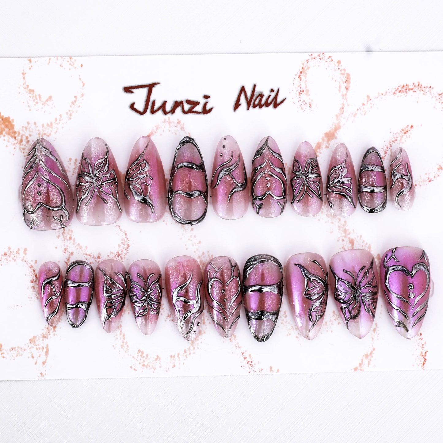 Metallic Flutter Press On Nail